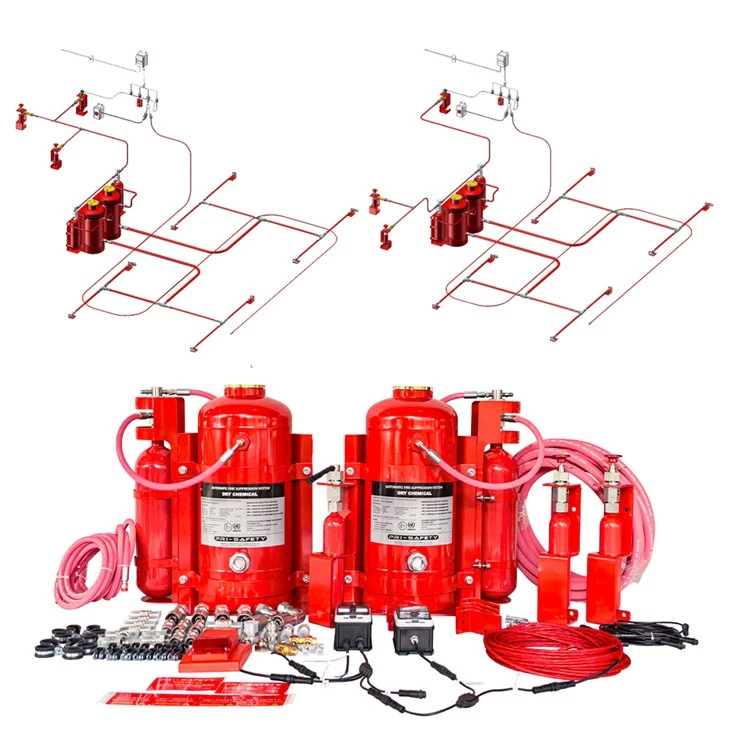 9kg Dry Powder Vehicle Fire System For Mining Forestry Construction Agriculture suppliers